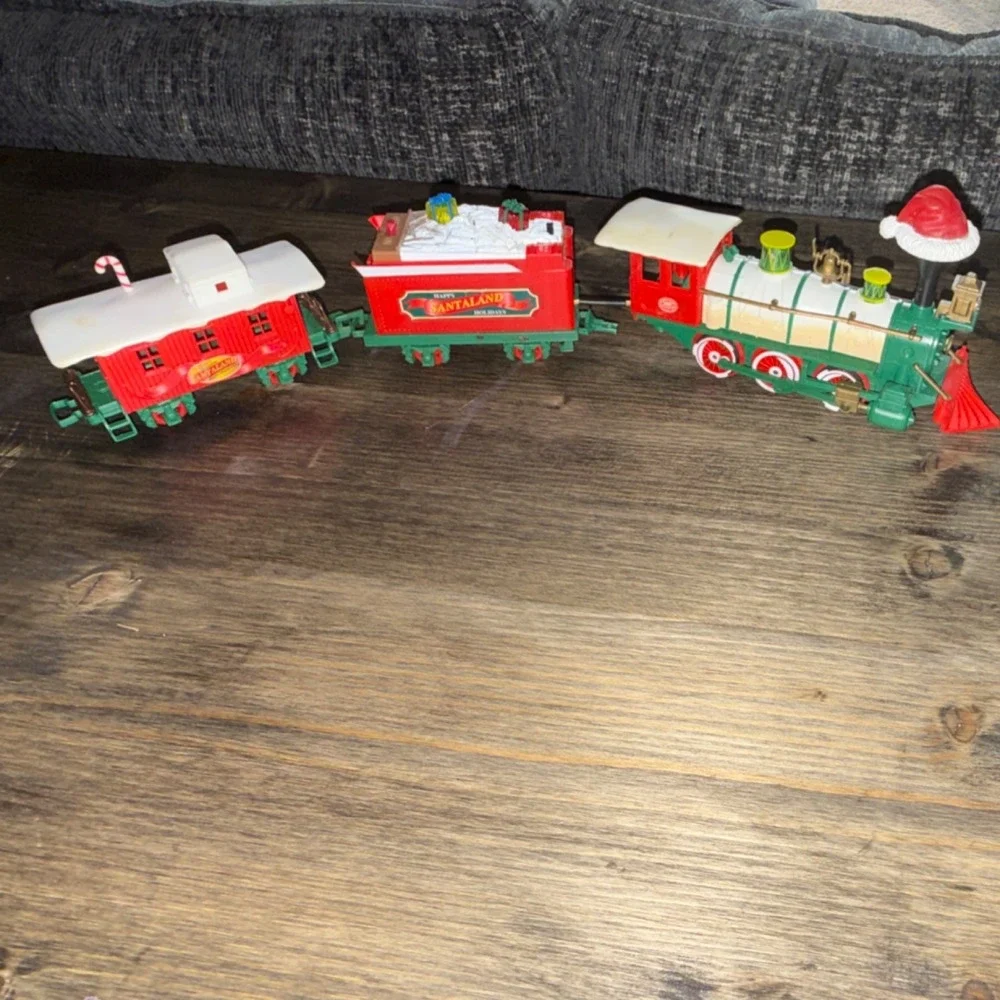 Vintage New Bright Logger Bears Express G Scale Christmas Coal Train Part 1986